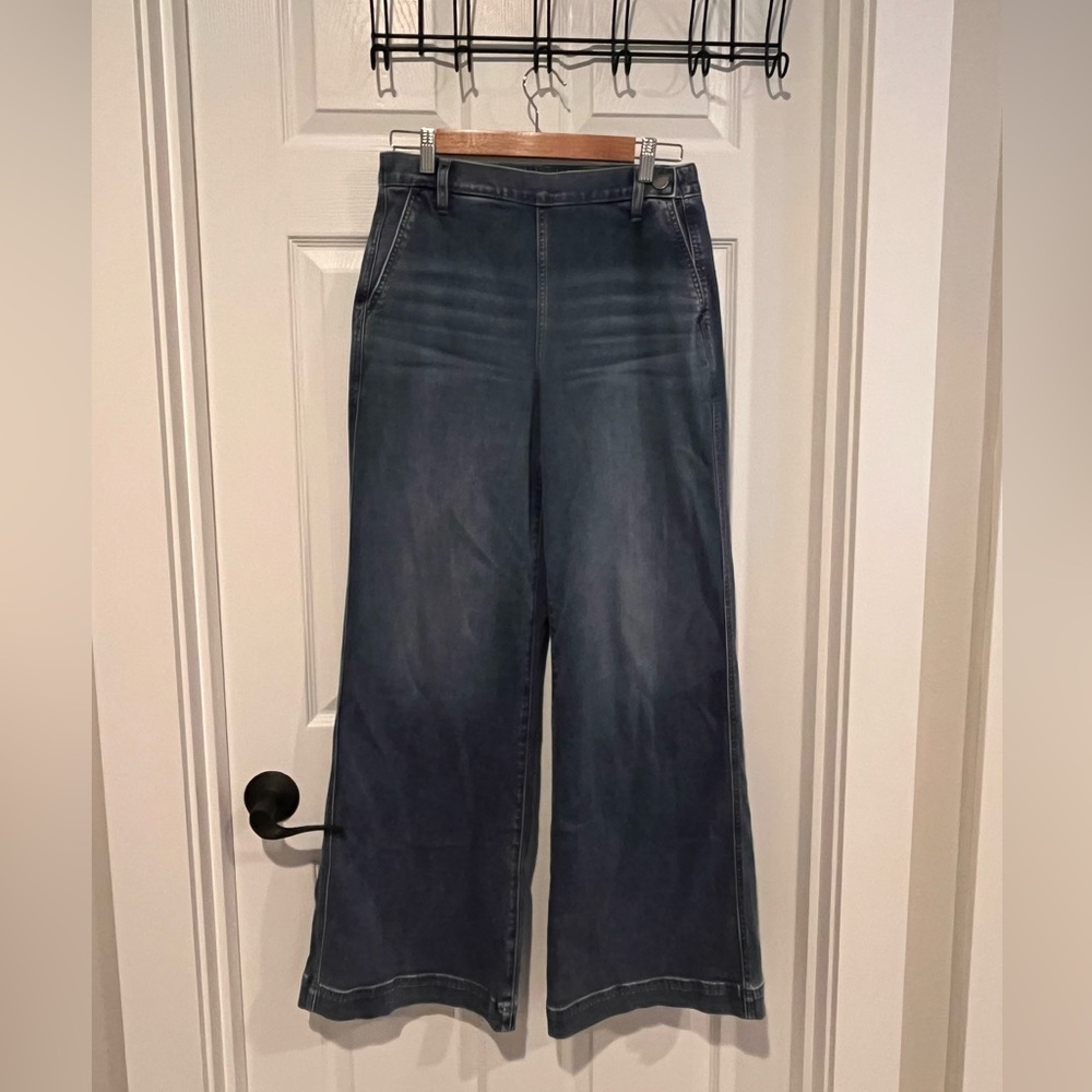 UpWest Medium Blue Wide-Leg Denim Jeans